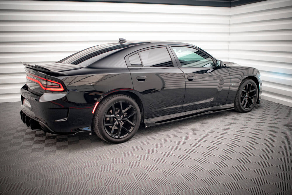 Maxton Parts - Seitenschweller Ansatz (Paar) passend für Dodge Charger SRT Mk7 FL schwarz Hochglanz