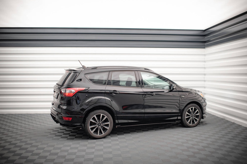 Maxton Parts - Seitenschweller Ansatz (Paar) passend für Ford Escape ST-Line Mk3 schwarz Hochglanz