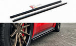 Maxton Parts - Seitenschweller Ansatz (Paar) passend für Ford Mustang Mk. 6 FL schwarz Hochglanz