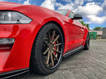 Maxton Parts - Seitenschweller Ansatz (Paar) passend für Ford Mustang Mk. 6 FL schwarz Hochglanz