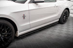 Maxton Parts - Seitenschweller Ansatz (Paar) passend für Ford Mustang Mk5 FL schwarz Hochglanz