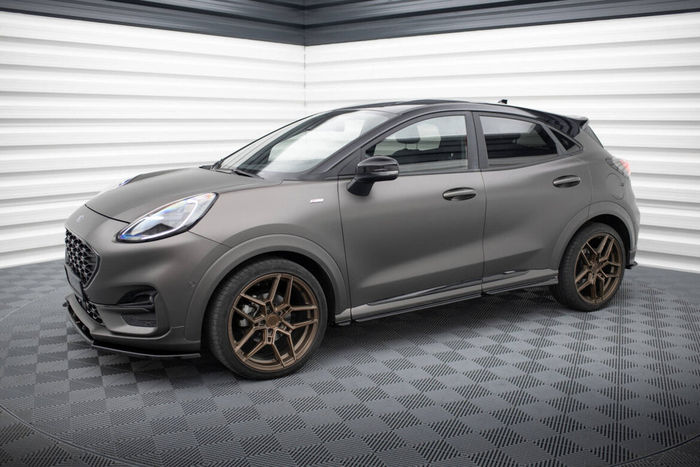 Maxton Parts - Seitenschweller Ansatz (Paar) passend für Ford Puma ST / ST-Line / Standard Mk1 schwarz Hochglanz
