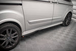 Maxton Parts - Seitenschweller Ansatz (Paar) passend für Ford Transit Custom ST-Line Mk1 FL schwarz Hochglanz