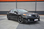 Maxton Parts - Seitenschweller Ansatz (Paar) passend für Honda Accord MK8. CU-Serie vor FL Limo schwarz Hochglanz