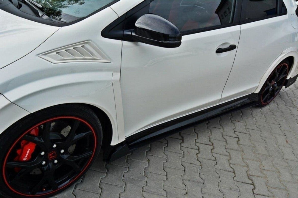 Maxton Parts - Seitenschweller Ansatz (Paar) passend für Honda Civic IX TYPE R schwarz matt