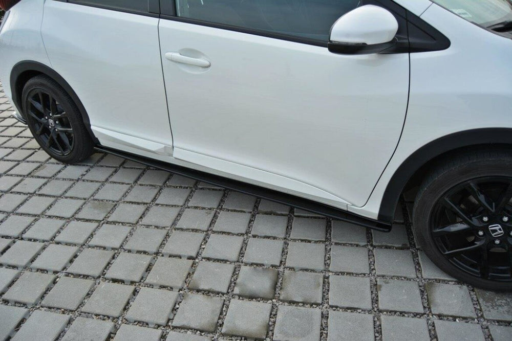 Maxton Parts - Seitenschweller Ansatz (Paar) passend für Honda Civic Mk9 FL schwarz matt