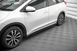 Maxton Parts - Seitenschweller Ansatz (Paar) passend für Honda Civic Mk9 schwarz Hochglanz (HO-CI-9-K-SD1-G)