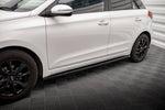 Maxton Parts - Seitenschweller Ansatz (Paar) passend für Hyundai I20 Mk2 FL schwarz Hochglanz