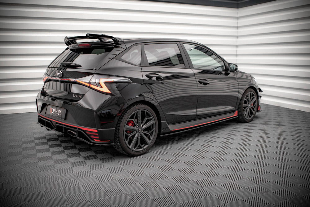 Maxton Parts - Seitenschweller Ansatz (Paar) passend für Hyundai I20 N Mk3 schwarz Hochglanz