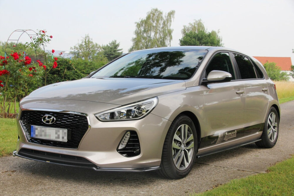 Maxton Parts - Seitenschweller Ansatz (Paar) passend für Hyundai I30 MK3 Hatchback schwarz Hochglanz