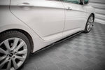 Maxton Parts - Seitenschweller Ansatz (Paar) passend für Hyundai I40 Mk1 schwarz Hochglanz