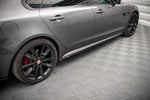 Maxton Parts - Seitenschweller Ansatz (Paar) passend für Jaguar XF R-Sport Mk2 schwarz Hochglanz