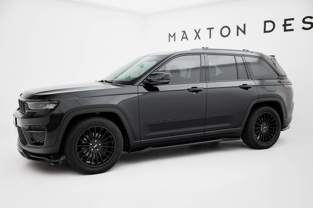 Maxton Parts - Seitenschweller Ansatz (Paar) passend für Jeep Grand Cherokee Trailhawk Mk5 schwarz Hochglanz