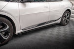 Maxton Parts - Seitenschweller Ansatz (Paar) passend für Kia EV6 GT-Line Mk1 schwarz Hochglanz