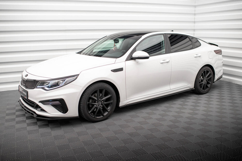 Maxton Parts - Seitenschweller Ansatz (Paar) passend für Kia Optima Mk4 FL schwarz Hochglanz