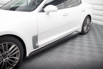 Maxton Parts - Seitenschweller Ansatz (Paar) passend für Kia Stinger GT / GT-Line / Standard Mk1 schwarz Hochglanz