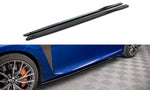 Maxton Parts - Seitenschweller Ansatz (Paar) passend für Lexus GS F Mk4 FL schwarz Hochglanz