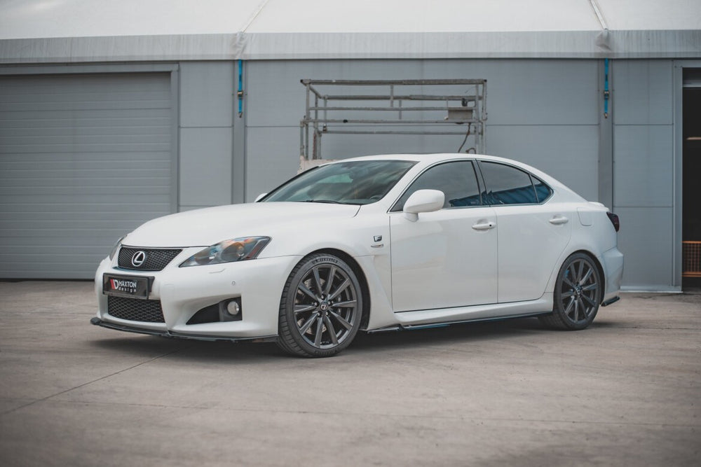 Maxton Parts - Seitenschweller Ansatz (Paar) passend für Lexus IS F Mk2 schwarz matt