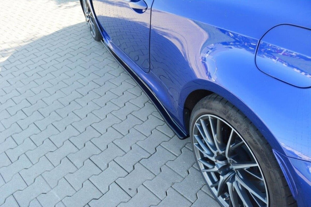 Maxton Parts - Seitenschweller Ansatz (Paar) passend für Lexus RC F schwarz Hochglanz