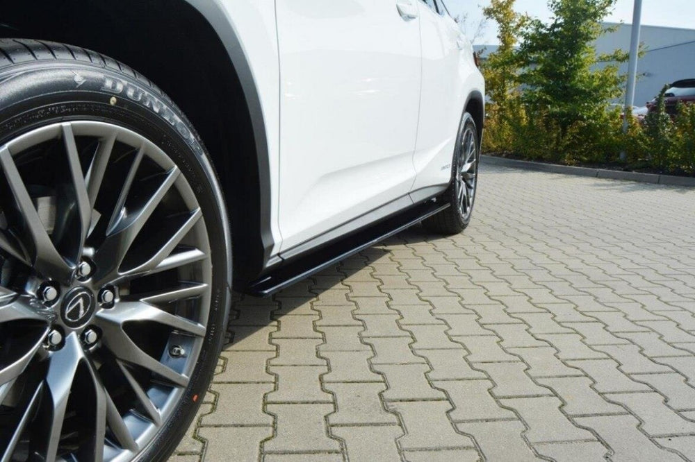 Maxton Parts - Seitenschweller Ansatz (Paar) passend für Lexus RX Mk4 schwarz Hochglanz