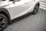 Maxton Parts - Seitenschweller Ansatz (Paar) passend für Lexus UX F-Sport Mk1 schwarz Hochglanz