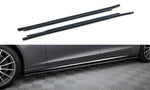 Maxton Parts - Seitenschweller Ansatz (Paar) passend für Maserati Quattroporte Mk6 schwarz Hochglanz