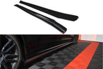 Maxton Parts - Seitenschweller Ansatz (Paar) passend für Maserati QUATTROPORTE MK.6 vor FL Carbon Look