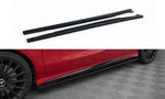 Maxton Parts - Seitenschweller Ansatz (Paar) passend für Mercedes A W176/ CLA 117 AMG/ CLA 117 AMG LINE FL schwarz Hochglanz
