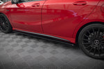 Maxton Parts - Seitenschweller Ansatz (Paar) passend für Mercedes A W176/ CLA 117 AMG/ CLA 117 AMG LINE FL schwarz Hochglanz