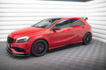 Maxton Parts - Seitenschweller Ansatz (Paar) passend für Mercedes A W176/ CLA 117 AMG/ CLA 117 AMG LINE FL schwarz Hochglanz