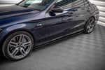 Maxton Parts - Seitenschweller Ansatz (Paar) passend für Mercedes-AMG C 43 / AMG-Line W205 schwarz Hochglanz