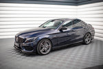 Maxton Parts - Seitenschweller Ansatz (Paar) passend für Mercedes-AMG C 43 / AMG-Line W205 schwarz Hochglanz