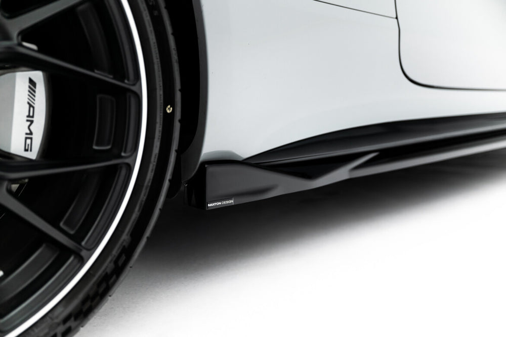 Maxton Parts - Seitenschweller Ansatz (Paar) passend für Mercedes-AMG CLE 53 Aero C236 schwarz Hochglanz