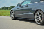 Maxton Parts - Seitenschweller Ansatz (Paar) passend für Mercedes -Benz E Coupe / Cabrio C207 FL / A207 Facelit schwarz Hochglanz
