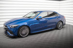Maxton Parts - Seitenschweller Ansatz (Paar) passend für Mercedes C AMG-Line / 43 AMG W206 schwarz Hochglanz