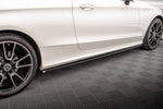 Maxton Parts - Seitenschweller Ansatz (Paar) passend für Mercedes C Coupe AMG-Line C205 FL schwarz Hochglanz