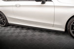 Maxton Parts - Seitenschweller Ansatz (Paar) passend für Mercedes C Coupe AMG-Line C205 FL schwarz Hochglanz