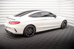 Maxton Parts - Seitenschweller Ansatz (Paar) passend für Mercedes C Coupe AMG-Line C205 FL schwarz Hochglanz
