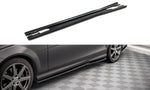 Maxton Parts - Seitenschweller Ansatz (Paar) passend für Mercedes C Coupe / Limousine / Kombi AMG-Line C204 / W204 FL / S204 FL schwarz Hochglanz