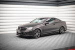Maxton Parts - Seitenschweller Ansatz (Paar) passend für Mercedes C Coupe / Limousine / Kombi AMG-Line C204 / W204 FL / S204 FL schwarz Hochglanz