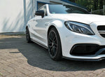 Maxton Parts - Seitenschweller Ansatz (Paar) passend für Mercedes C-Klasse C205 63 AMG Coupe schwarz Hochglanz