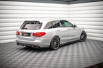 Maxton Parts - Seitenschweller Ansatz (Paar) passend für Mercedes C W205 schwarz Hochglanz