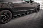 Maxton Parts - Seitenschweller Ansatz (Paar) passend für Mercedes C43 / C AMG-Line Limousine / Kombi W205 / S205 FL schwarz Hochglanz