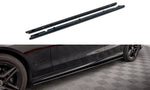Maxton Parts - Seitenschweller Ansatz (Paar) passend für Mercedes C43 / C AMG-Line Limousine / Kombi W205 / S205 FL schwarz Hochglanz