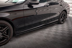 Maxton Parts - Seitenschweller Ansatz (Paar) passend für Mercedes C43 / C AMG-Line Limousine / Kombi W205 / S205 FL schwarz Hochglanz