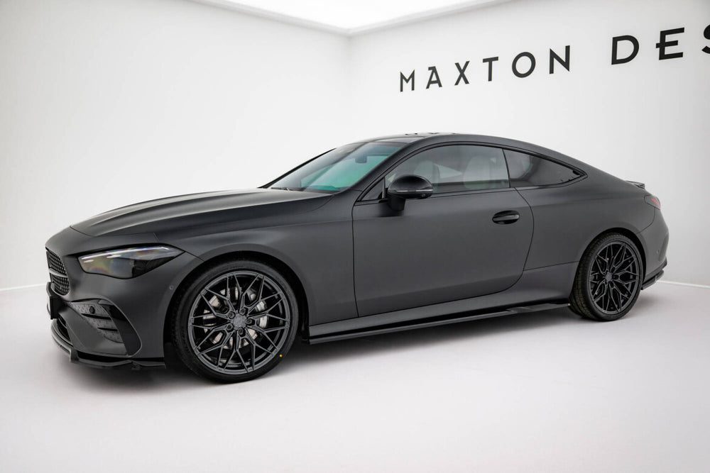 Maxton Parts - Seitenschweller Ansatz (Paar) passend für Mercedes CLE AMG-Line C236 schwarz Hochglanz