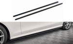 Maxton Parts - Seitenschweller Ansatz (Paar) passend für Mercedes E AMG-Line W213 FL schwarz Hochglanz