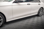 Maxton Parts - Seitenschweller Ansatz (Paar) passend für Mercedes E AMG-Line W213 FL schwarz Hochglanz