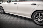 Maxton Parts - Seitenschweller Ansatz (Paar) passend für Mercedes E AMG-Line W213 FL schwarz Hochglanz
