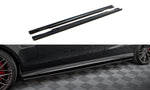 Maxton Parts - Seitenschweller Ansatz (Paar) passend für Mercedes E63 AMG / AMG-Line Limousine W212 FL schwarz Hochglanz